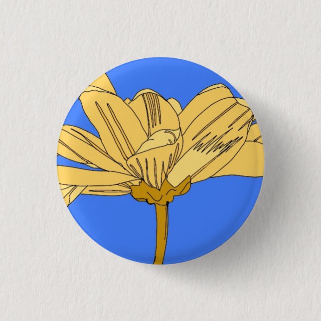 Yellow flower card button (Front)