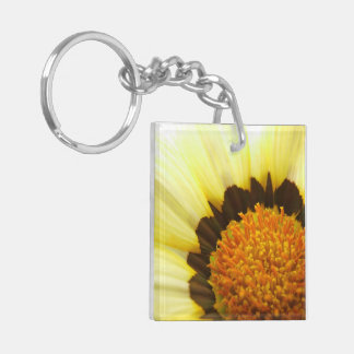 Yellow Flower Center Keychain