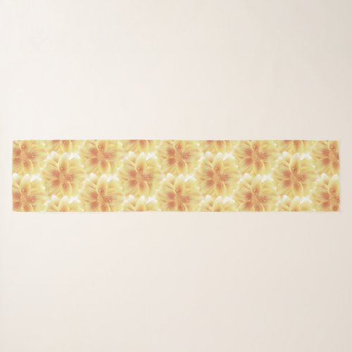 Yellow Flower Chiffon Scarf