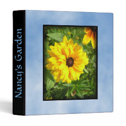 Yellow Flower Clouds Personal Three Ring Binder