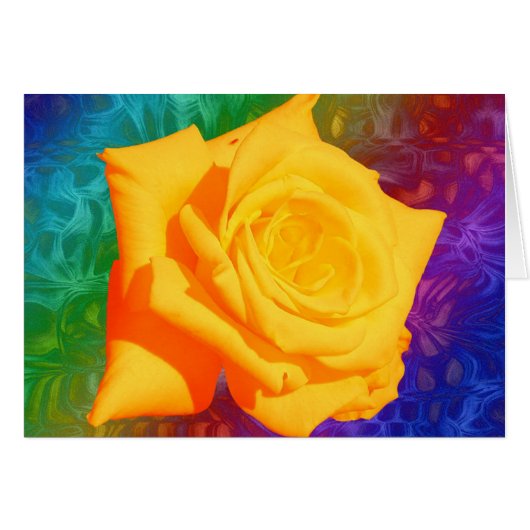 Yellow Flower, Colorfull Background Card (Front Horizontal)