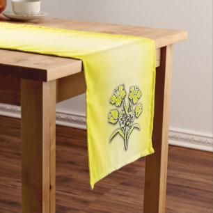 Yellow Flower Daffodil Medium Table Runner