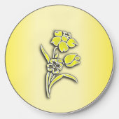 Yellow Flower Daffodil Wireless Charger (Front)