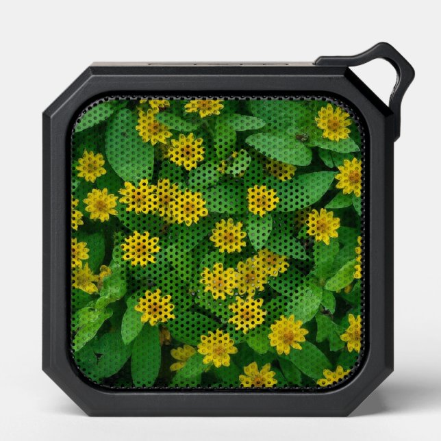 Yellow Flower Design Bluetooth Speaker (Front)