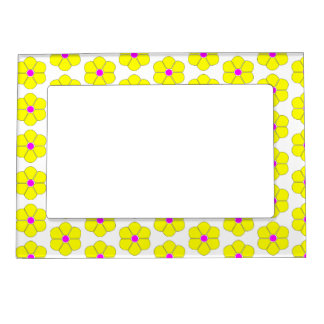 Yellow Flower Design Magnetic Frame
