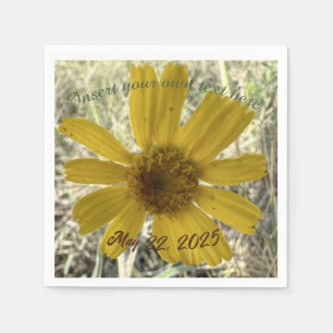 Yellow flower design napkins