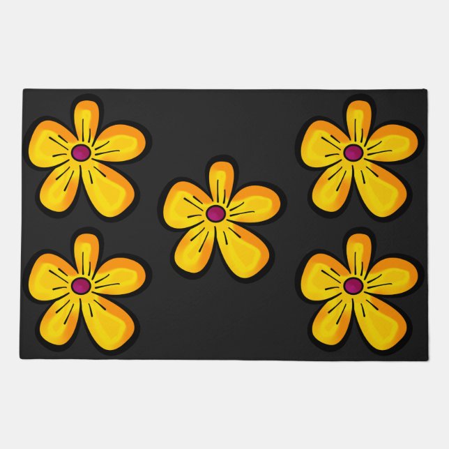 Yellow Flower Doormat (Front)