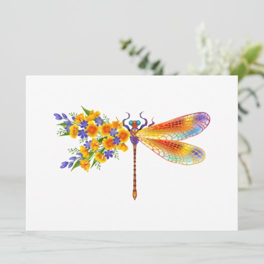 Yellow Flower Dragonfly (Standing Front)