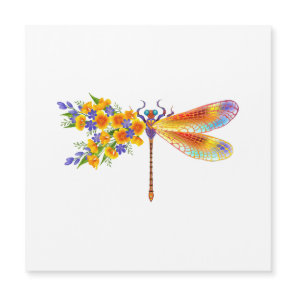 Yellow Flower Dragonfly
