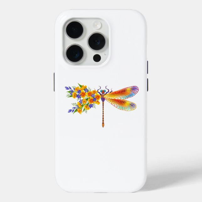 Yellow Flower Dragonfly Case-Mate iPhone Case (Back)