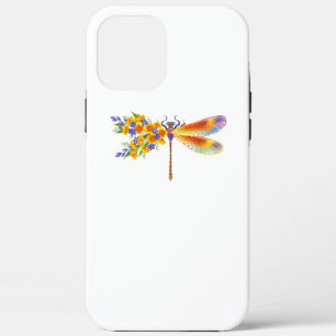 Yellow Flower Dragonfly iPhone 12 Pro Max Case