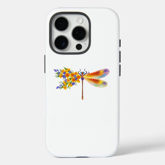 Yellow Flower Dragonfly Case-Mate iPhone Case (Back)