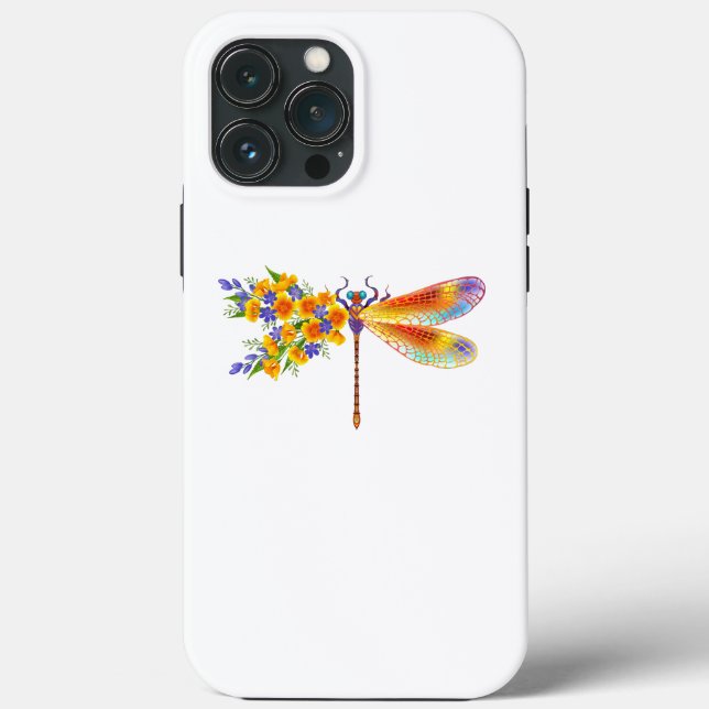 Yellow Flower Dragonfly Case-Mate iPhone Case (Back)