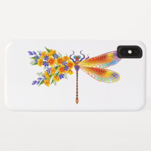 Yellow Flower Dragonfly iPhone XS Max Case