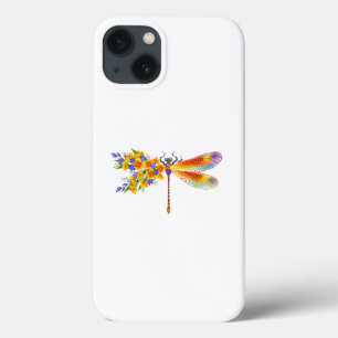 Yellow Flower Dragonfly iPhone 13 Case
