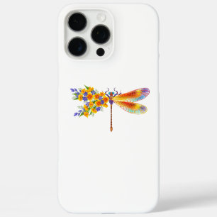 Yellow Flower Dragonfly iPhone 16 Pro Max Case