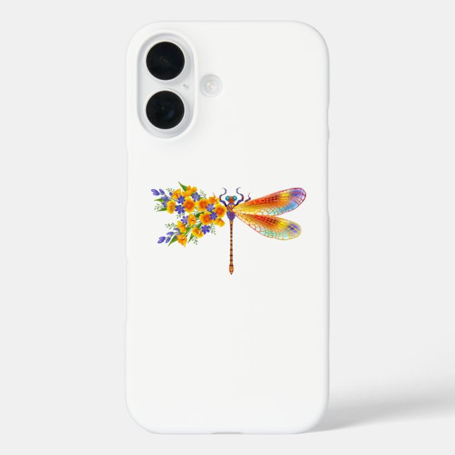 Yellow Flower Dragonfly Case-Mate iPhone Case (Back)