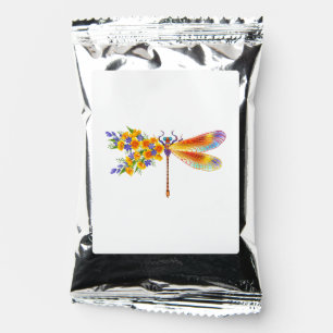Yellow Flower Dragonfly Coffee Drink Mix