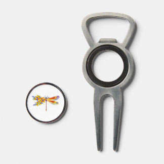 Yellow Flower Dragonfly Divot Tool