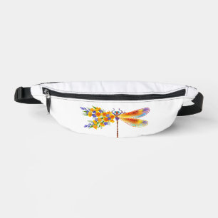 Yellow Flower Dragonfly Fanny Pack