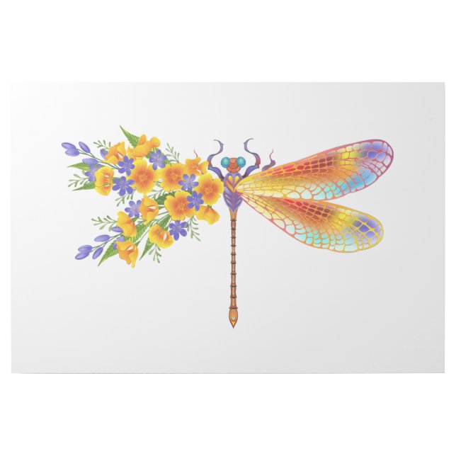 Yellow Flower Dragonfly Gallery Wrap (Front)