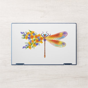 Yellow Flower Dragonfly HP Laptop Skin