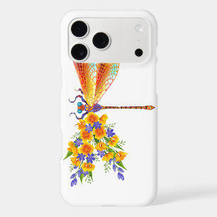 Yellow Flower Dragonfly iPhone 17 Pro Max Case