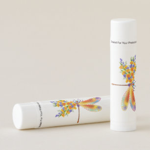 Yellow Flower Dragonfly Lip Balm