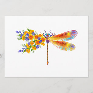 Yellow Flower Dragonfly Menu
