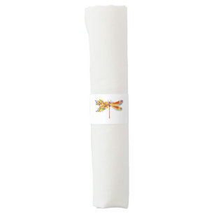 Yellow Flower Dragonfly Napkin Bands