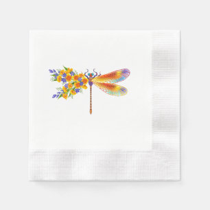 Yellow Flower Dragonfly Napkins