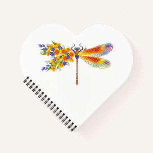 Yellow Flower Dragonfly Notebook