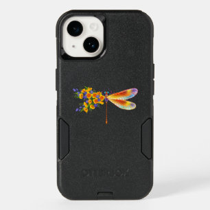 Yellow Flower Dragonfly OtterBox iPhone 14 Case