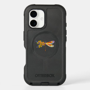Yellow Flower Dragonfly iPhone 16 Case
