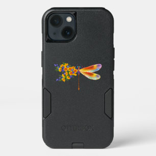 Yellow Flower Dragonfly iPhone 13 Case