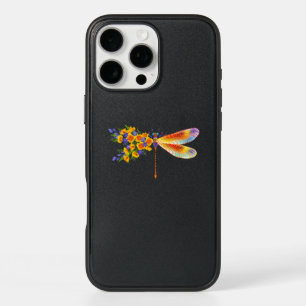 Yellow Flower Dragonfly iPhone 16 Pro Max Case