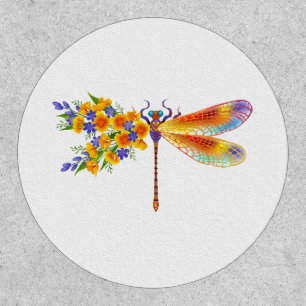 Yellow Flower Dragonfly Patch