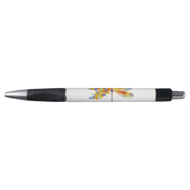 Yellow Flower Dragonfly Pen (Front)