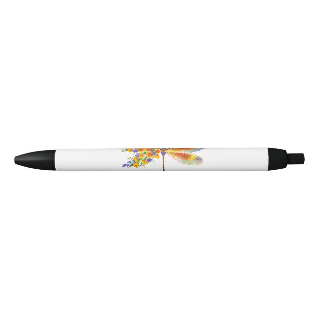 Yellow Flower Dragonfly Pen (Front)