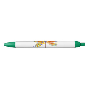 Yellow Flower Dragonfly Pen