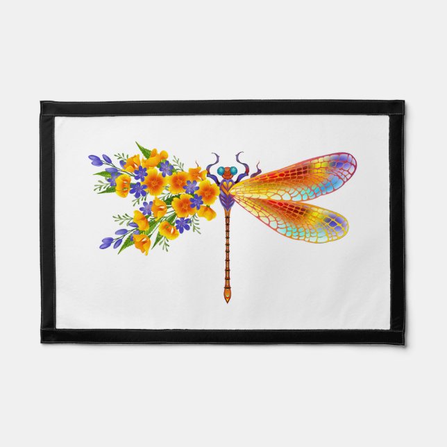 Yellow Flower Dragonfly Pennant (Front)