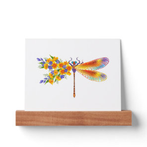 Yellow Flower Dragonfly Picture Ledge