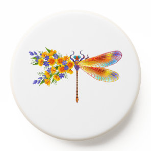 Yellow Flower Dragonfly PopSocket