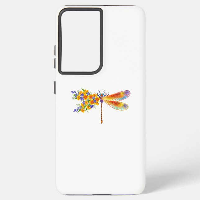 Yellow Flower Dragonfly Samsung Galaxy Case (Back)