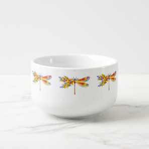Yellow Flower Dragonfly Soup Mug