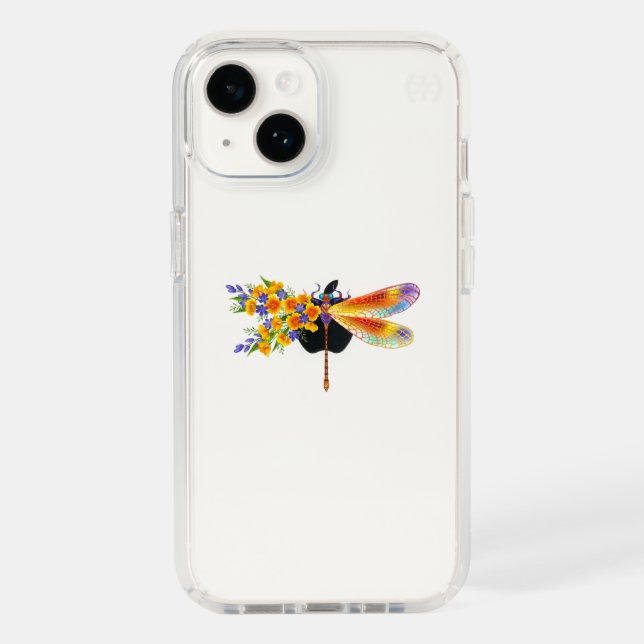 Yellow Flower Dragonfly Speck iPhone Case (Front)