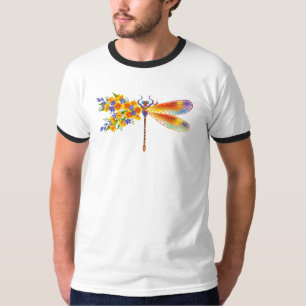 Yellow Flower Dragonfly T-Shirt
