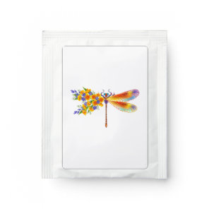 Yellow Flower Dragonfly Tea Bag Drink Mix