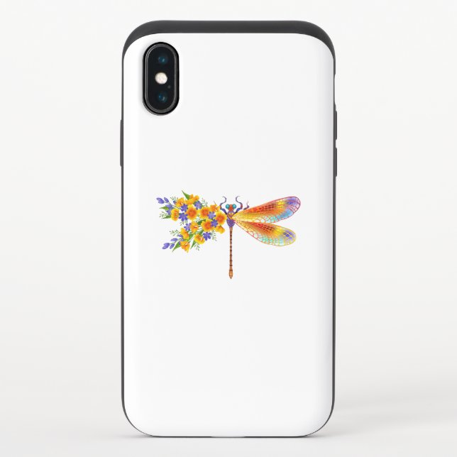 Yellow Flower Dragonfly Uncommon iPhone Case (Back)