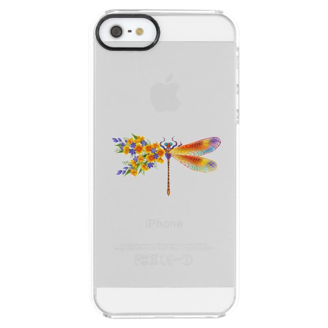Yellow Flower Dragonfly Uncommon iPhone Case (Back)